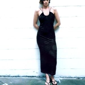 ZARA Long Jacquard Dress NWT